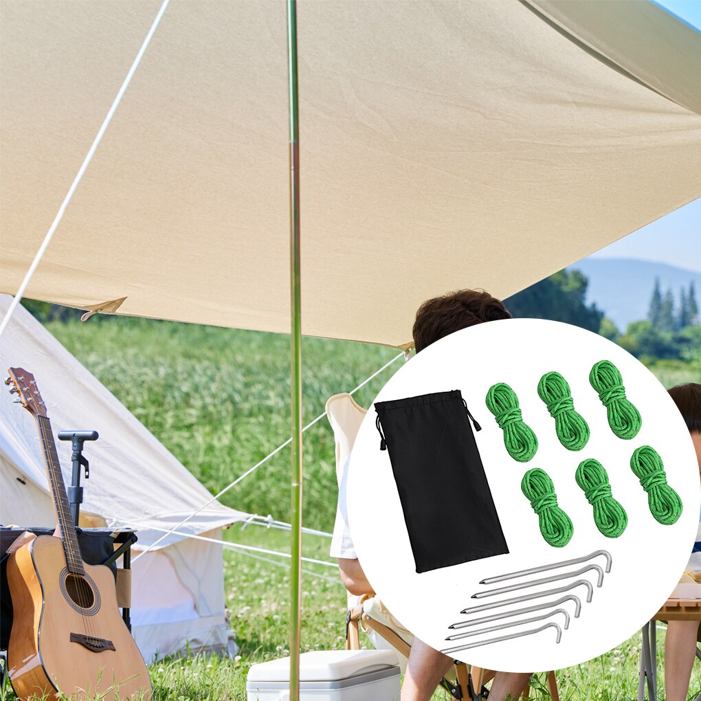 Cheap Goat Tents Tent Rope Windproof Reflective Ropes Multifunctional Camping Canopy Cord Set Tools for Outdoor Climbing Hiking  Grass Green   